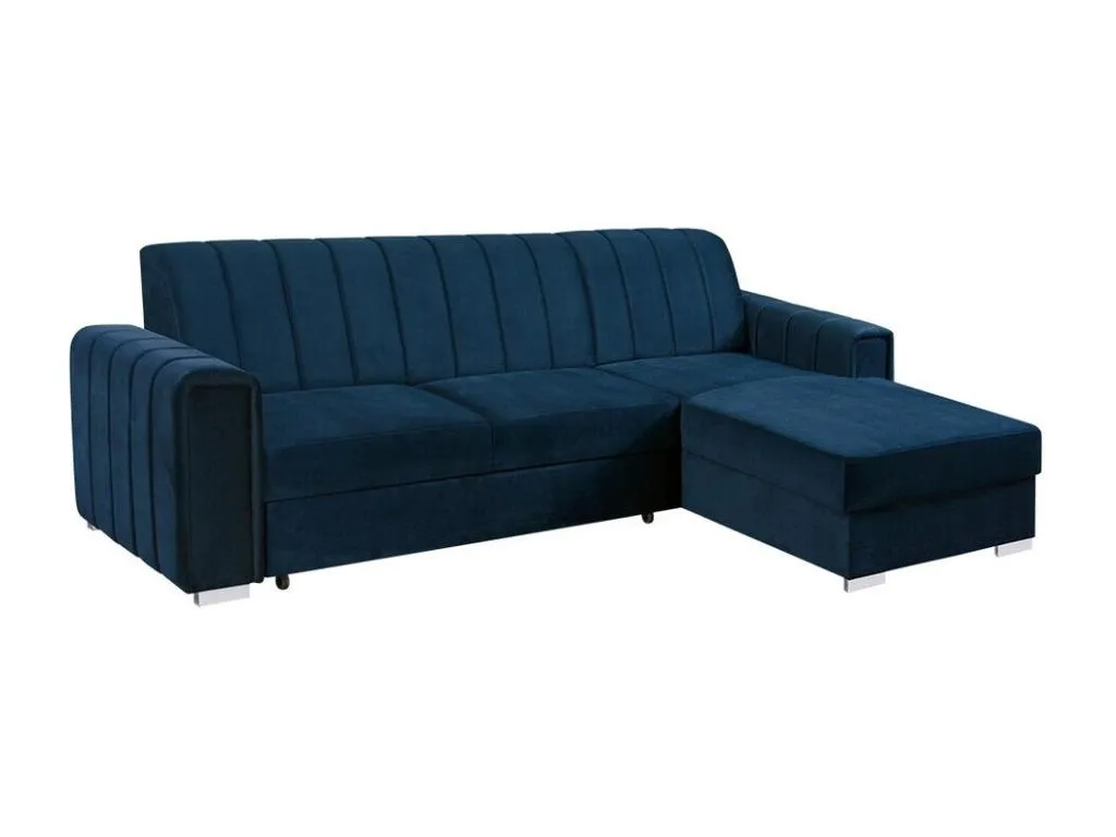 Sofá rinconero Hogarsens 166 Azul Función de descanso Caja de ropa de cama 260x183cm