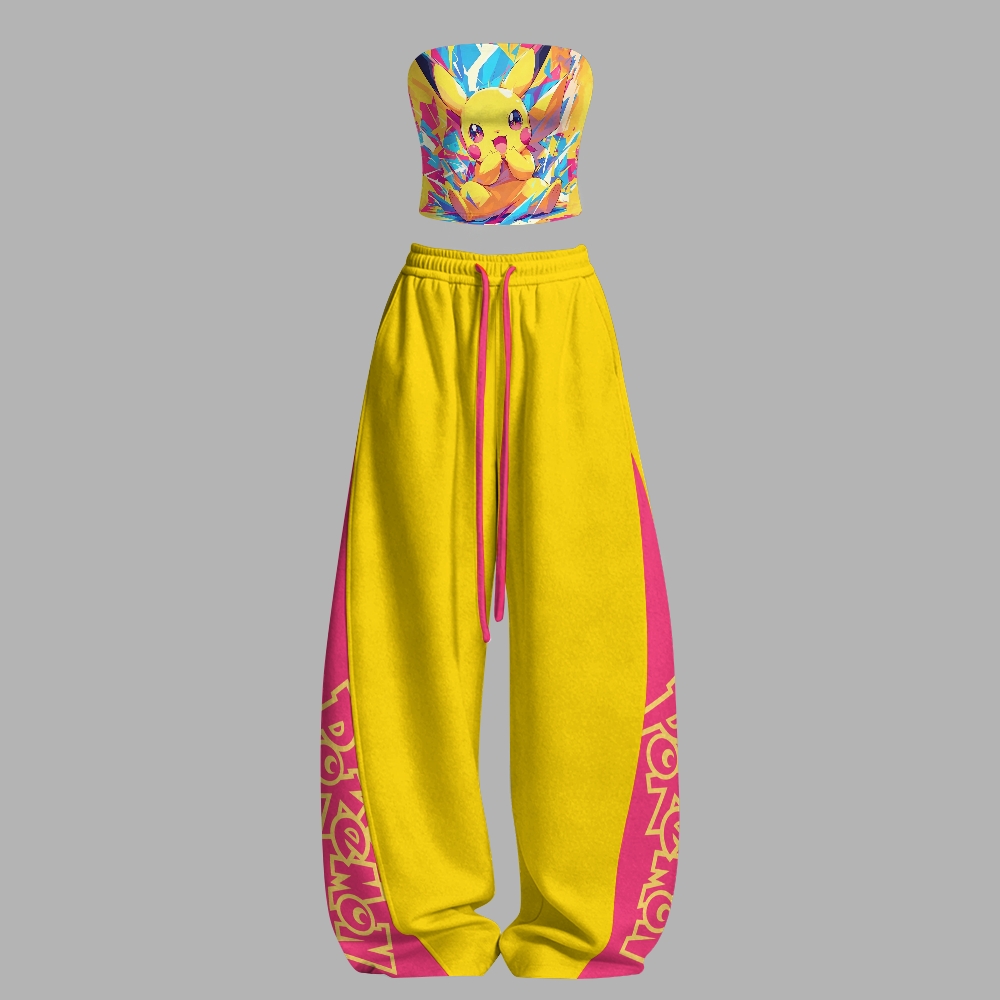 Pokémon Strapless Top  & Elasticated Trousers Two-Piece Set