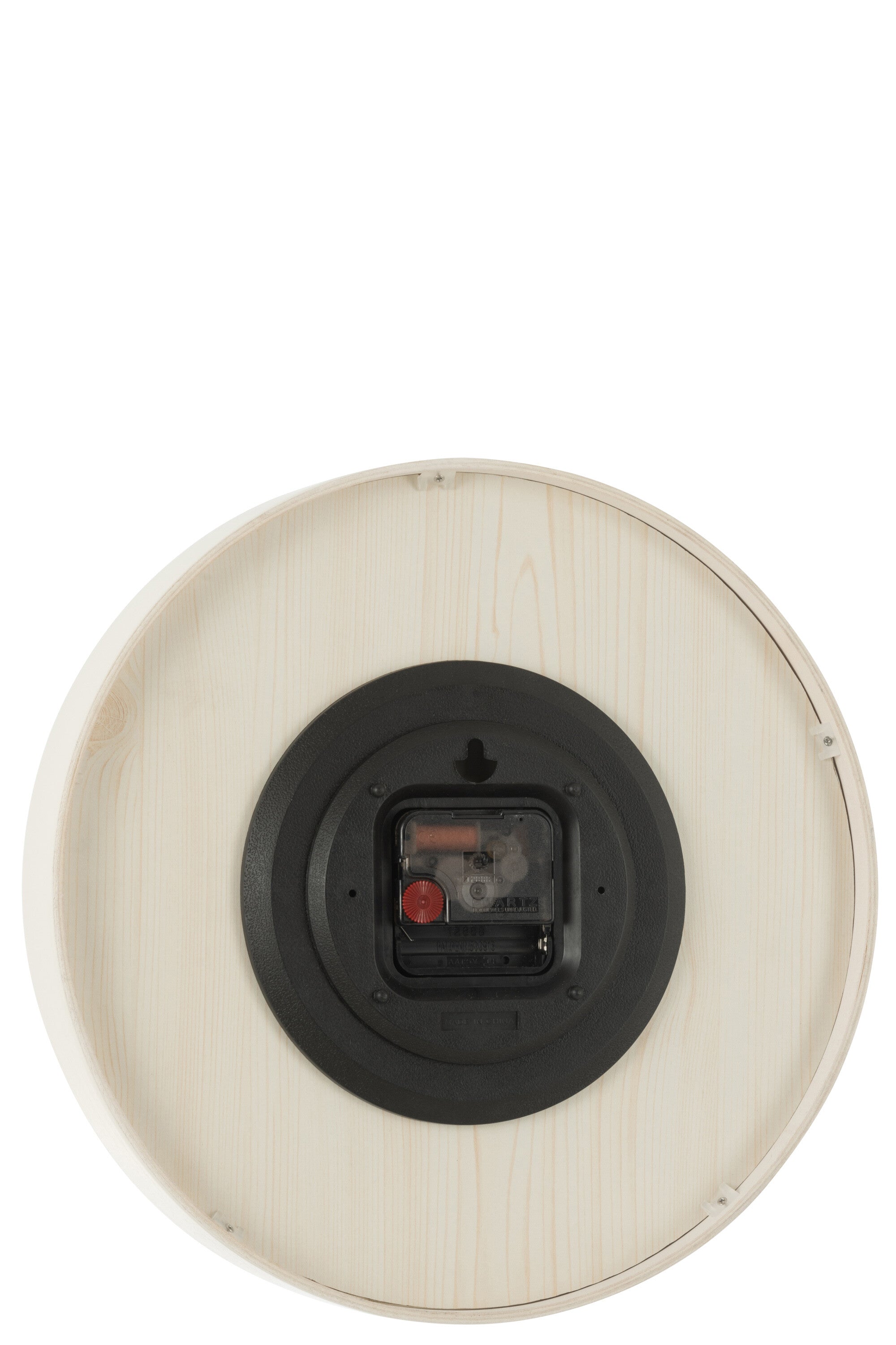 J-Line klok - multiplex hout - wit - small - Ø 30 cm