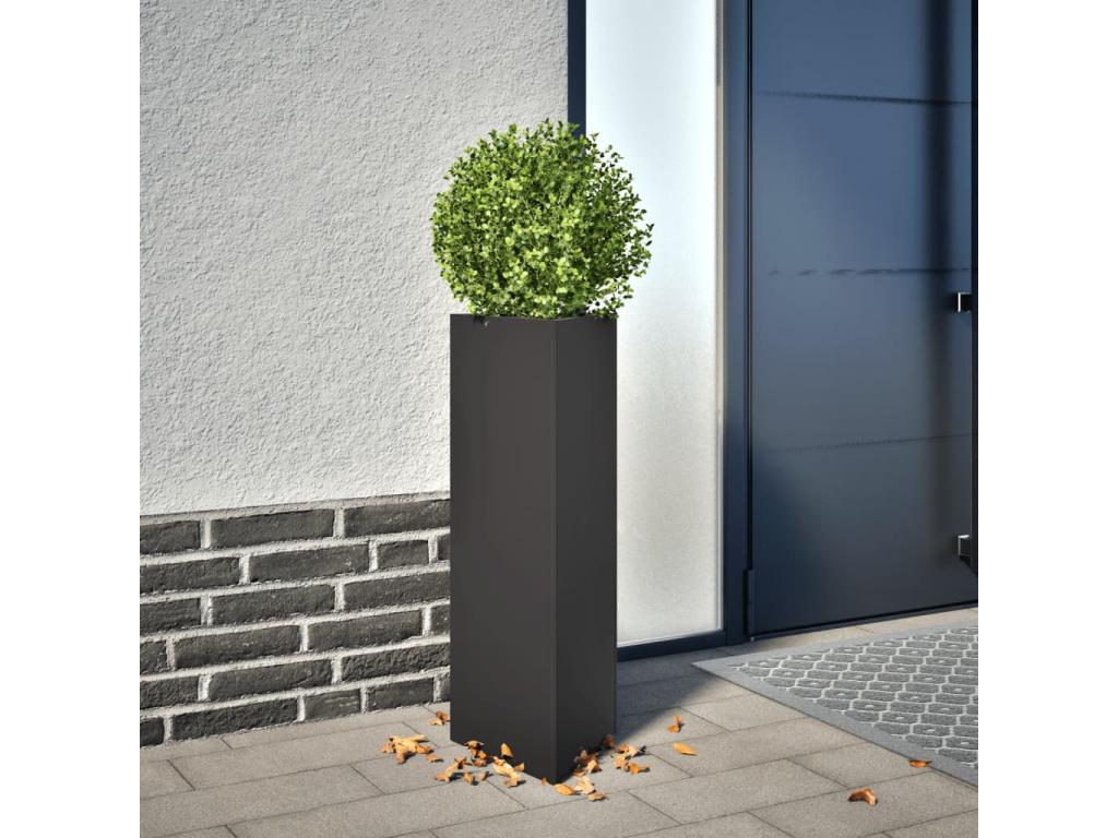 Decoratodo triangular acero negro 30x26x75 cm