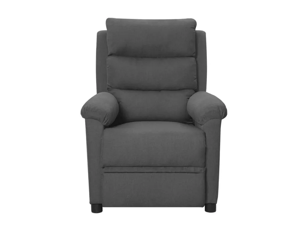 Sillón reclinable de tela gris oscuro