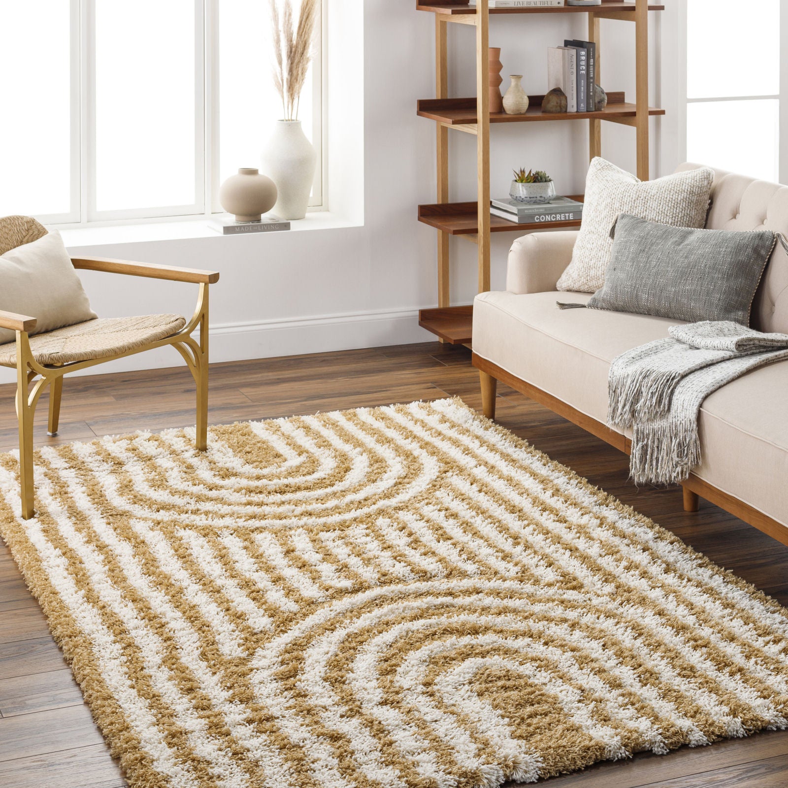 Blokker Whirl Vloerkleed 160 x 220 cm - Oker