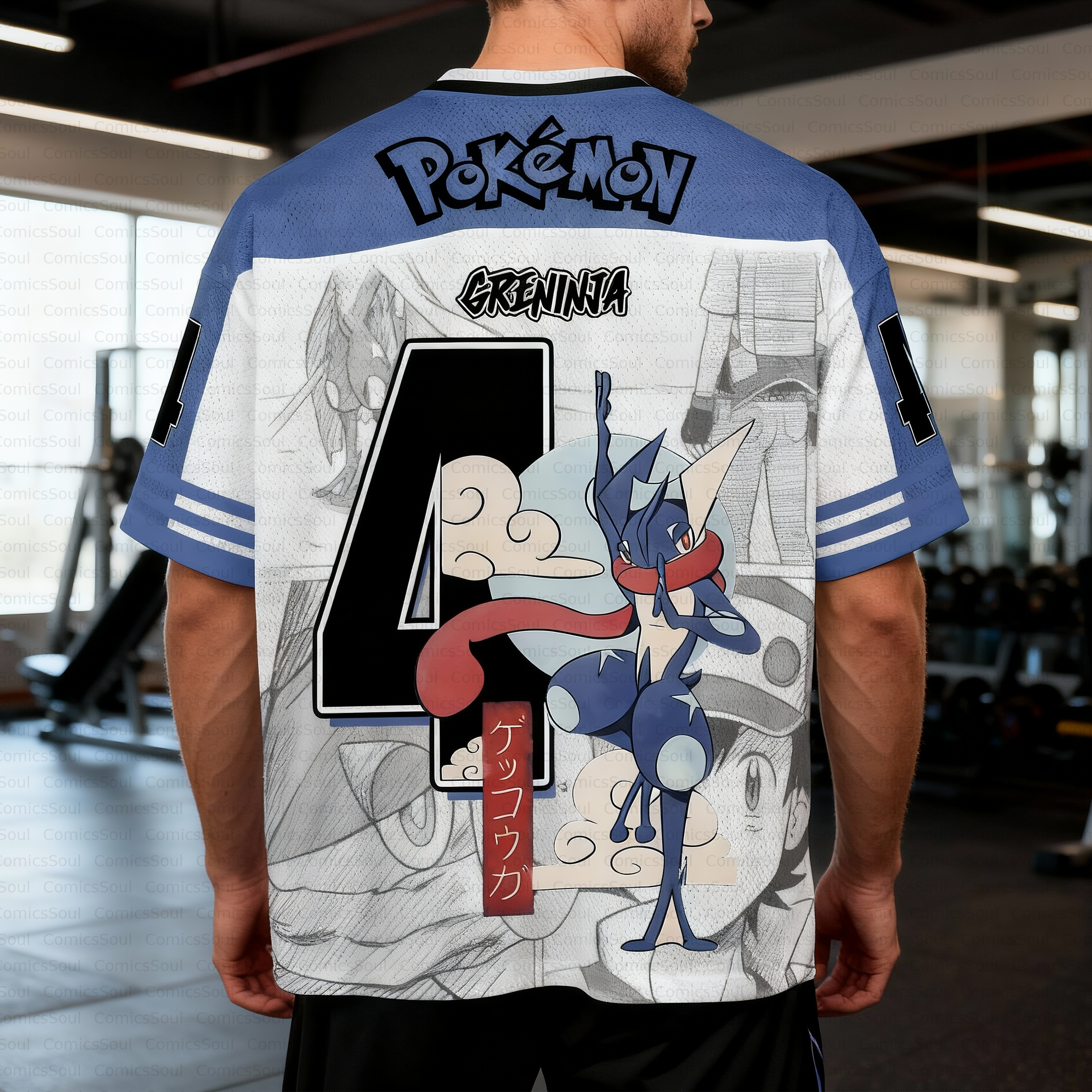 Unisex Anime Retro Mesh Sports Jersey T-Shirt