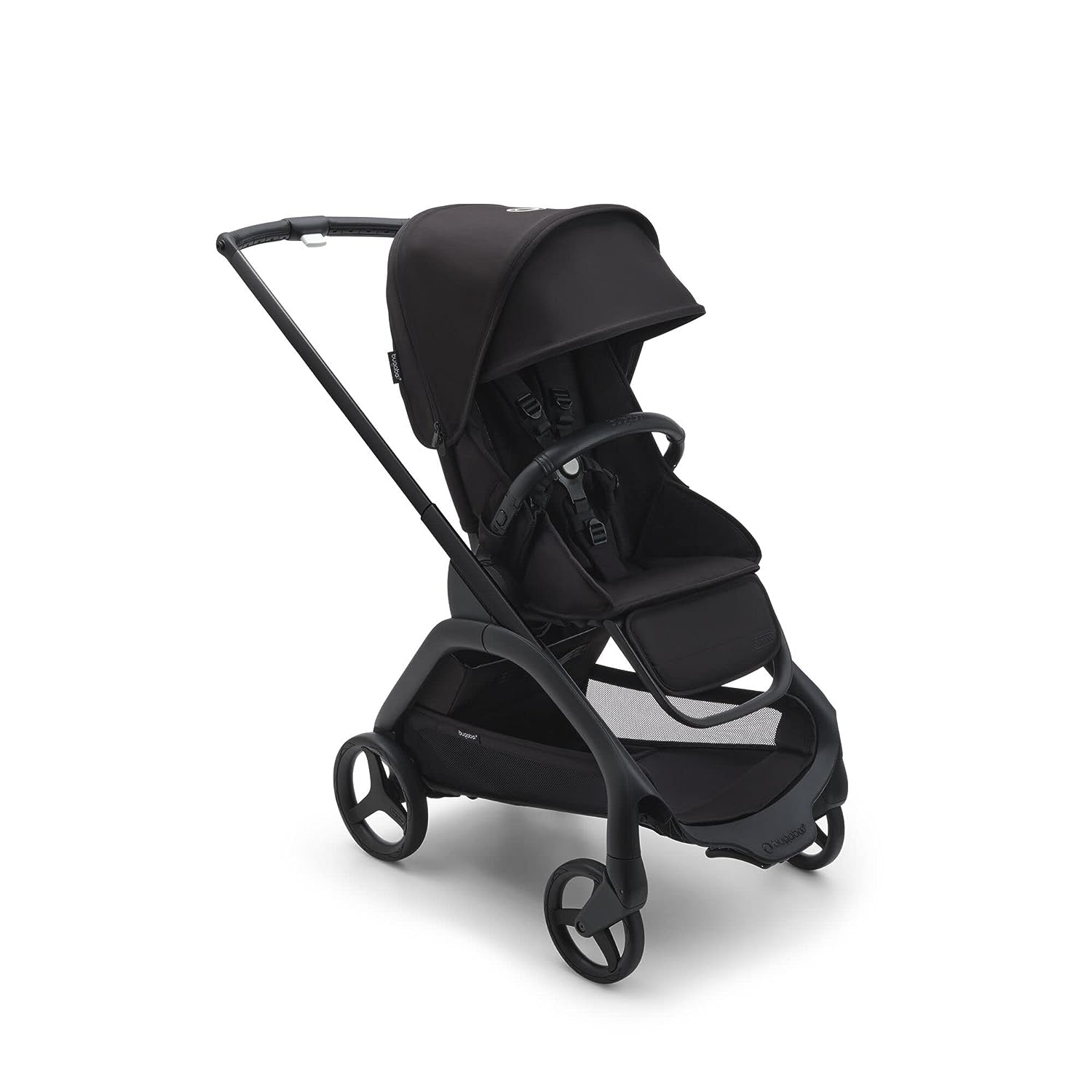 Bugaboo Dragonfly City Stroller, Lightweight Compact Baby Stroller with One Hand Easy Fold in Any Position, Full Suspension, XL Underseat Basket, Black Chassis and Midnight Black Sun Canopy