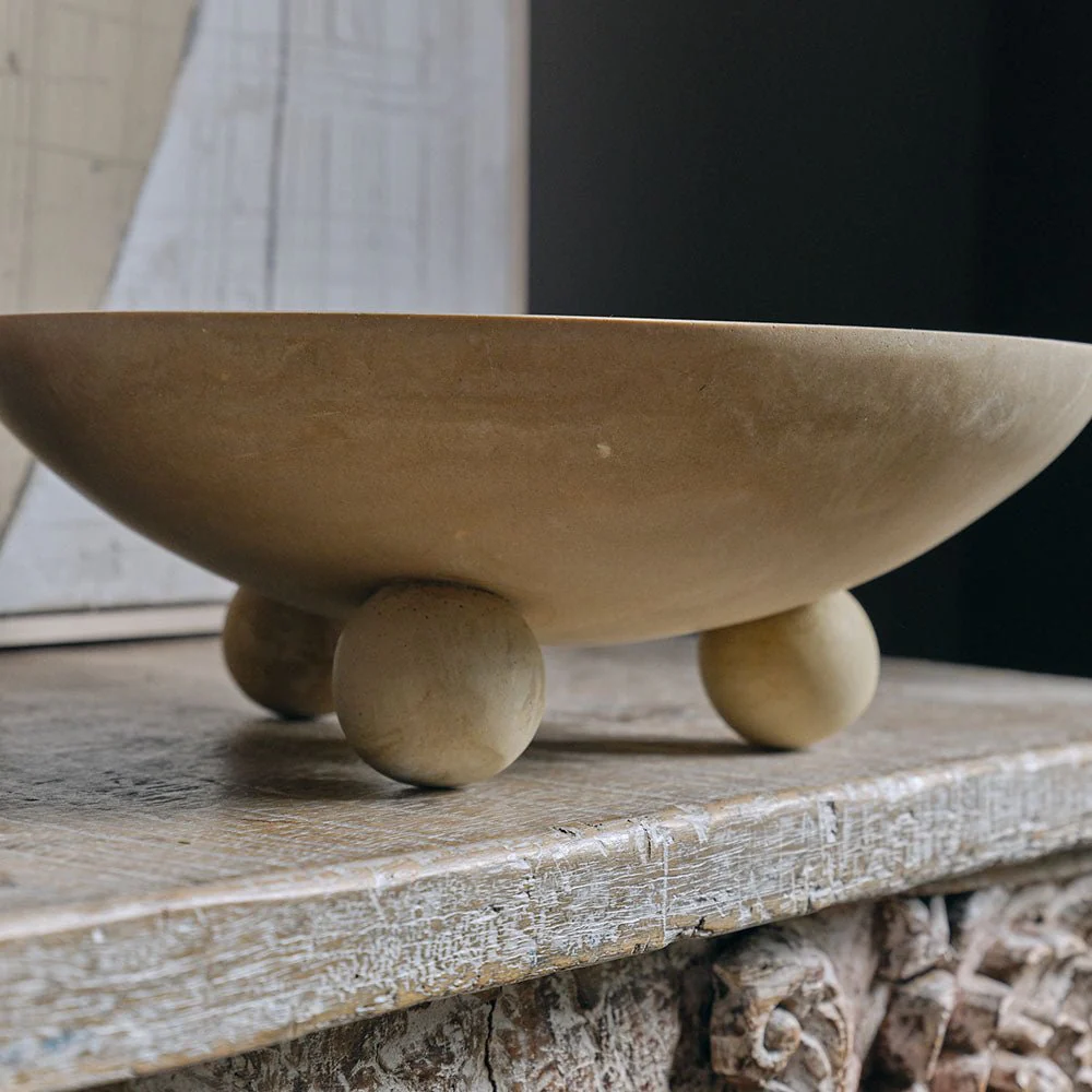 Theo Travertine Bowl