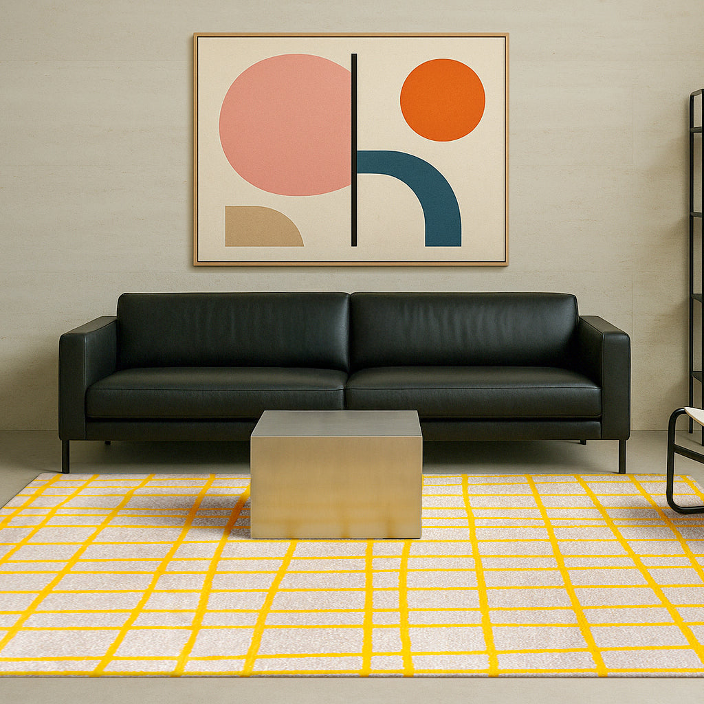 Lola & Moi Caro Vloerkleed - Bright Yellow - 170 x 240 cm