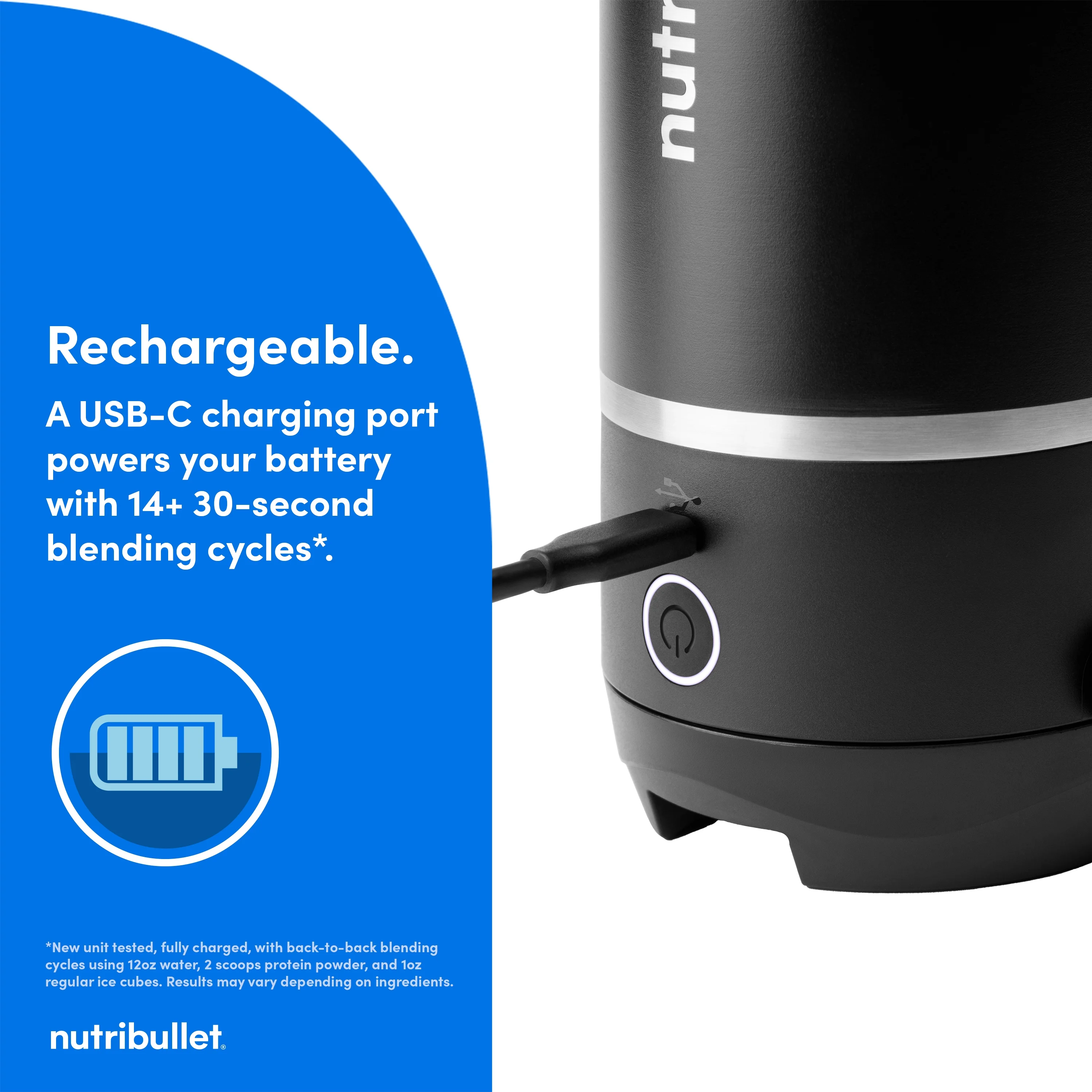 nutribullet Flip Insulated Portable Blender NBPB10350AK - Matte Black, 18oz - Image 7