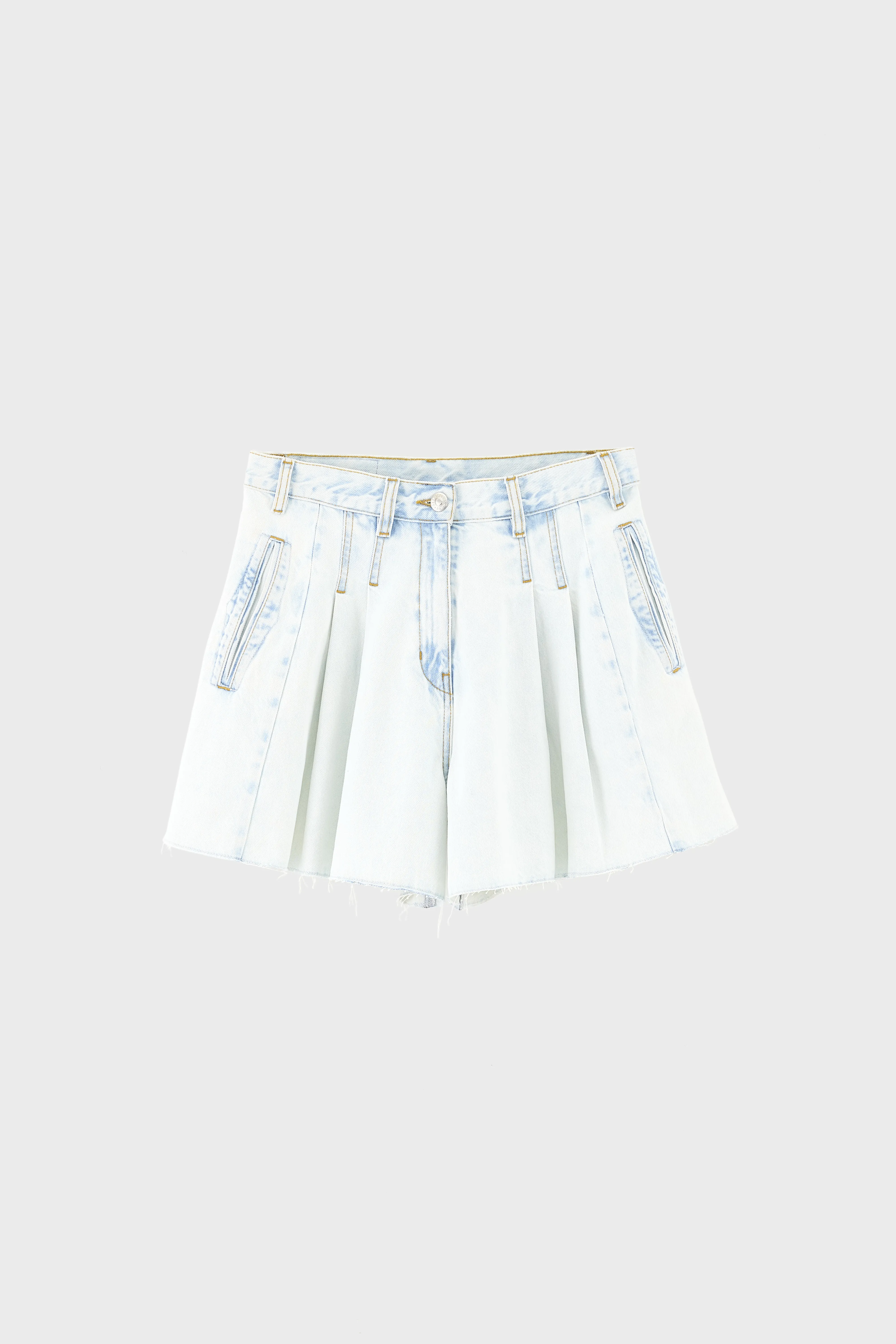 Bellerose Presley wide denim shorts (261 / W / ICE BLEACH)