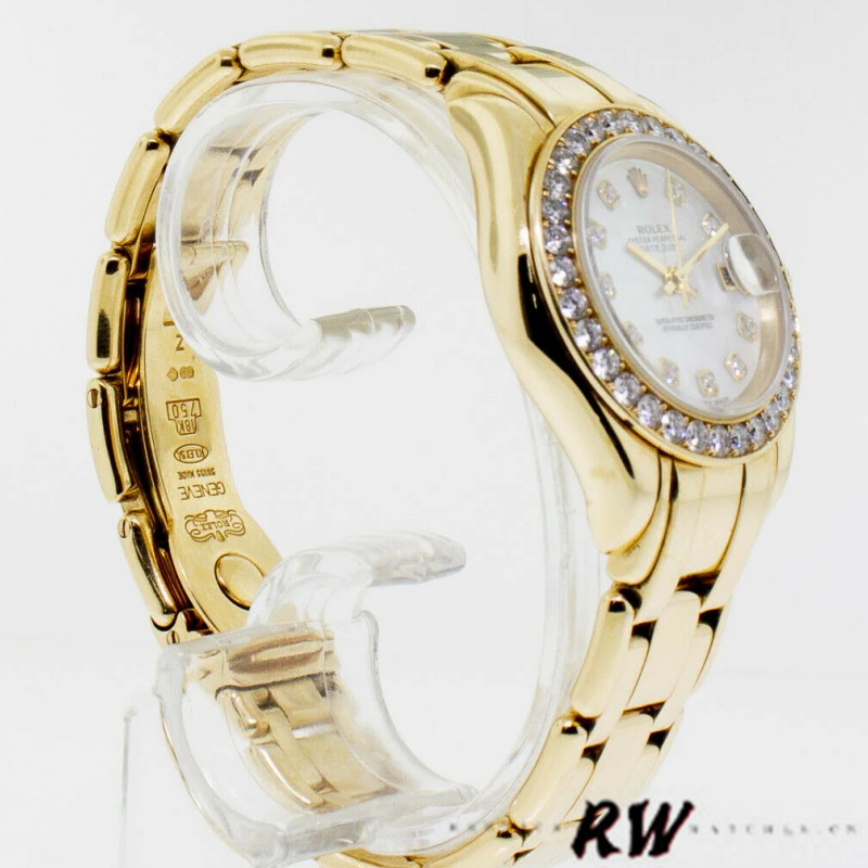 Rolex Pearlmaster 80298 White MOP Dial 29MM Lady Replica Watch