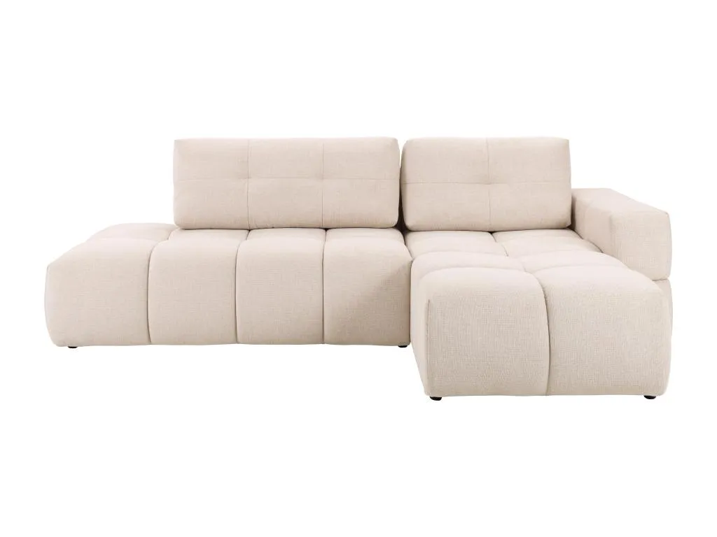 Sofá cama rinconero derecha de tela beige Kavehomedeco MNQC32701