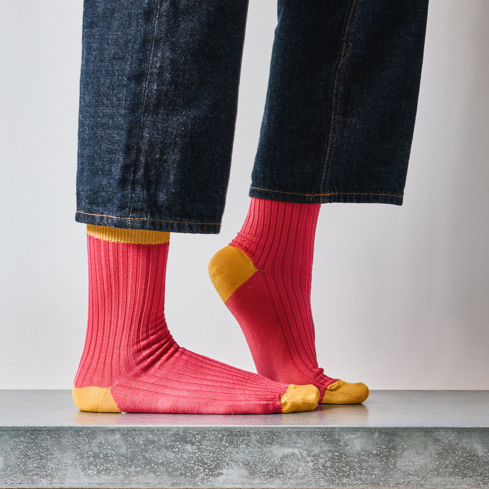 Merci - Chaussettes Theodora - Rose Jaune