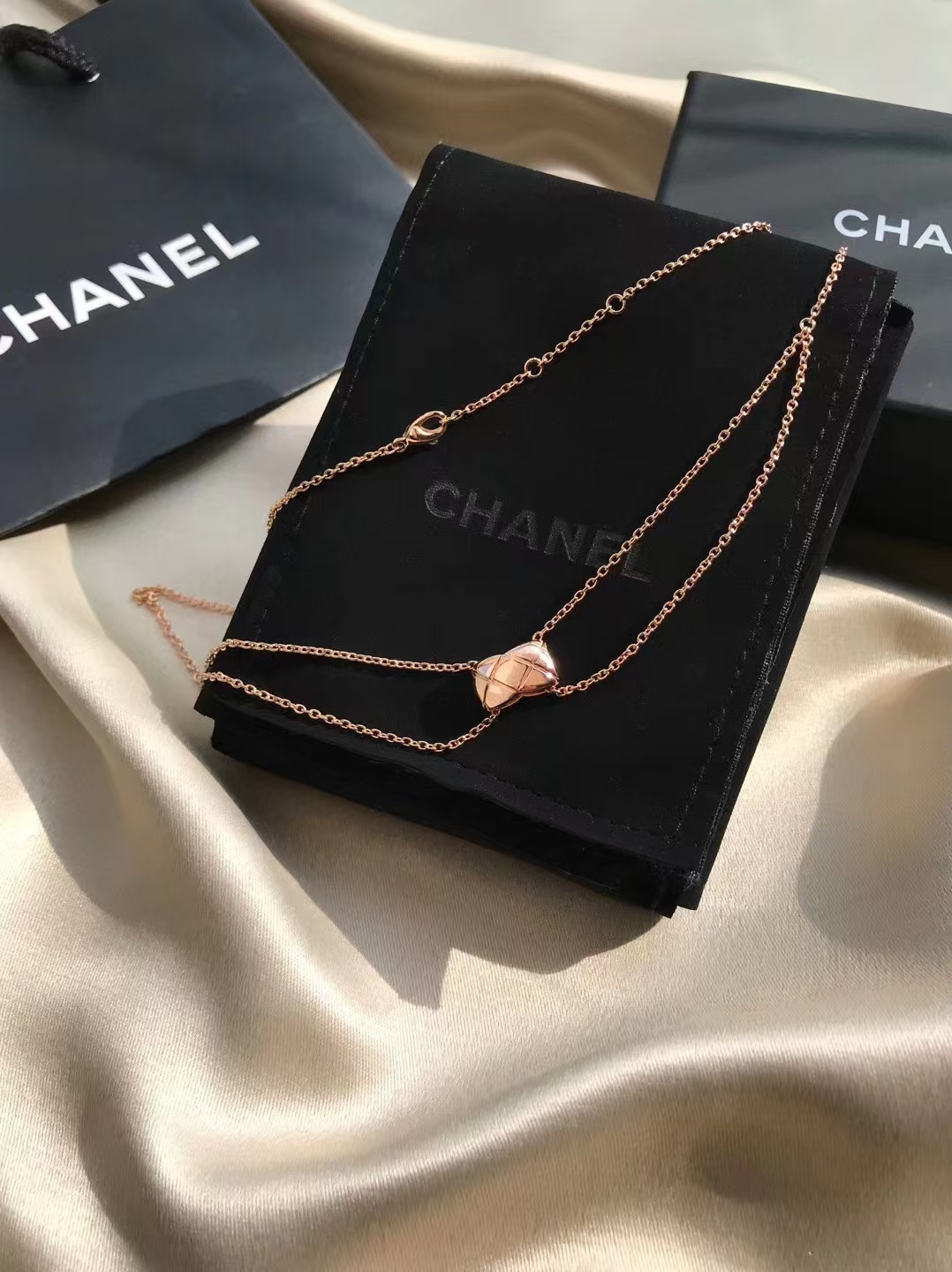Chanel Coco Crush Rose Gold Necklace - Original Replica Club