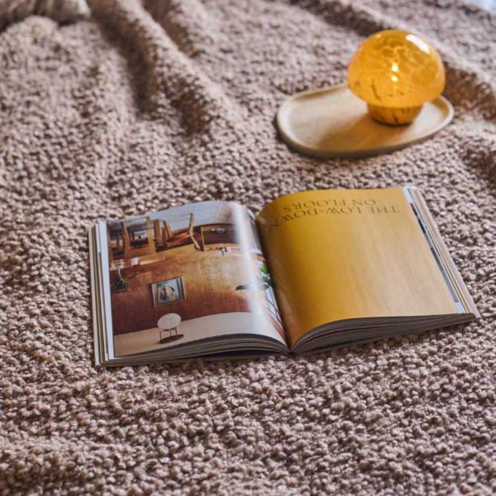 Kirsten Boucle Throw, Taupe