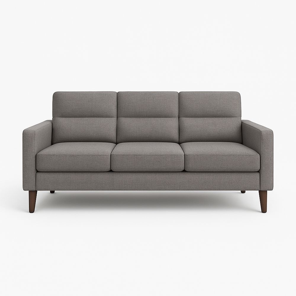 Sofá Tela Moderno Sala de Estar Confort 3 Plazas Gris