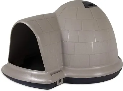 Petmate Indigo Dog House (Igloo Dog House. Made in USA with 90% Recycled Materials. All-Weather Protection Pet