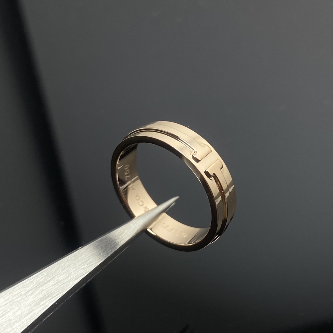 Tiffany Smooth Double T Wide Ring - Original Replica Club