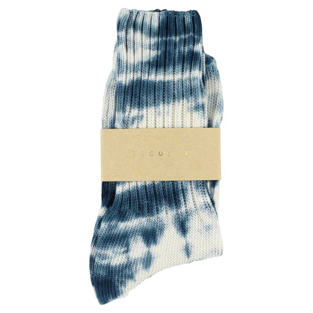 Escuyer - Chaussettes Tie & Dye - Blanc