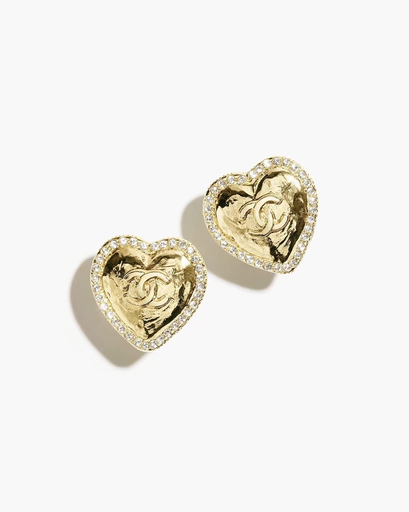 Chanel Gold Love Heart Stud Earring - Original Replica Club