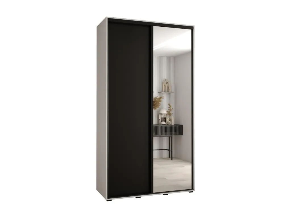 ARMARIO Lluesmamuebles 3 DE PUERTAS CORREDERAS 235.2/130/60 2 puertas (Blanco/Negro/Negro)