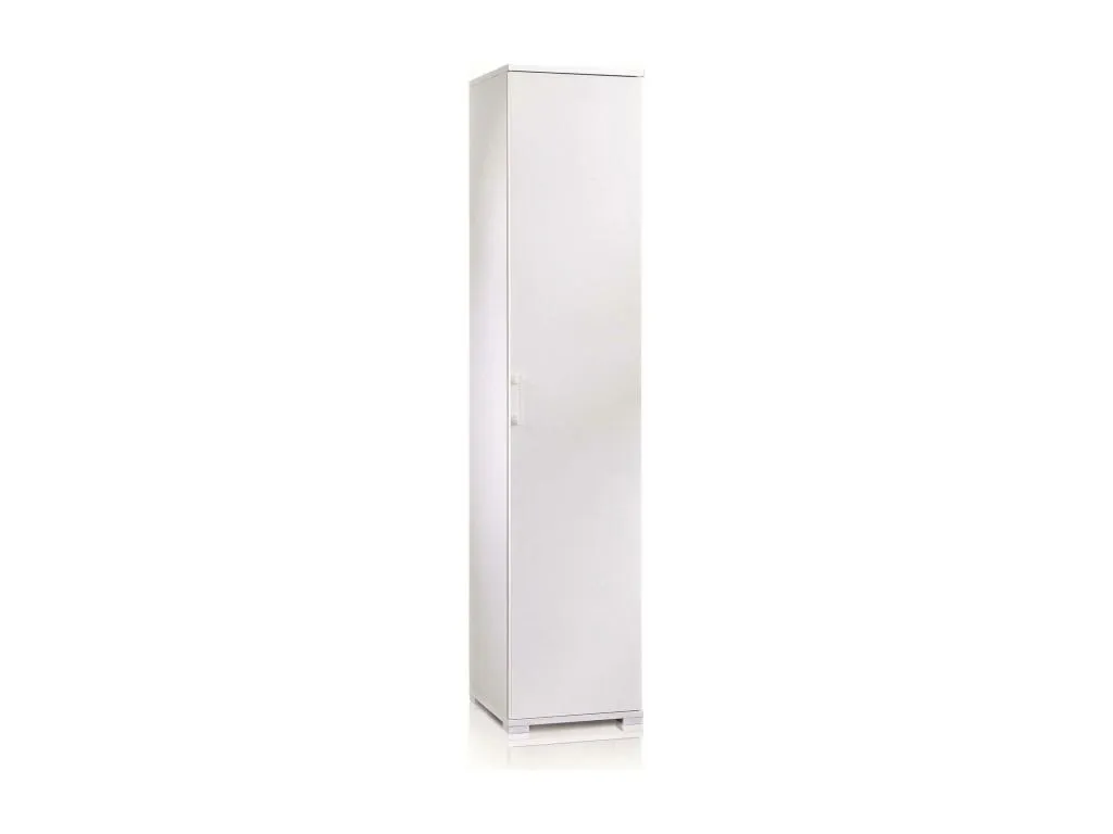 Patriciabaezcasa Armario multiusos mueble lineal con 1 puerta batiente y 4 estantes regulables mueble columna para baño Made in Italy 45x45h195