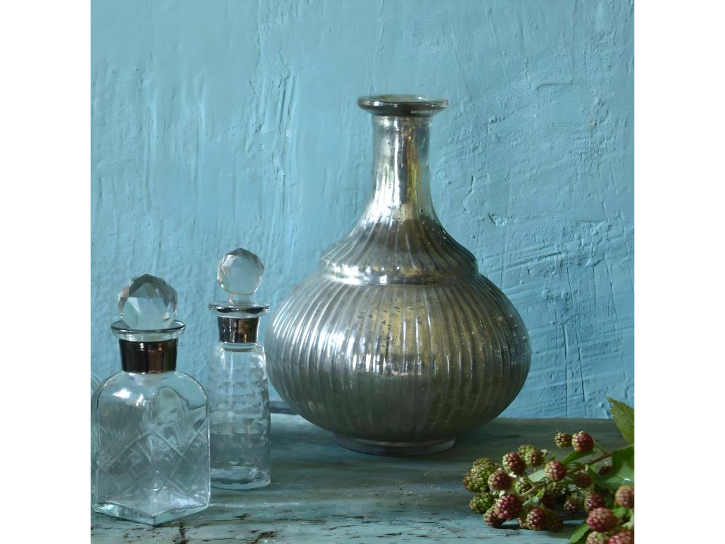 Garrafa de cristal mercurizado gris