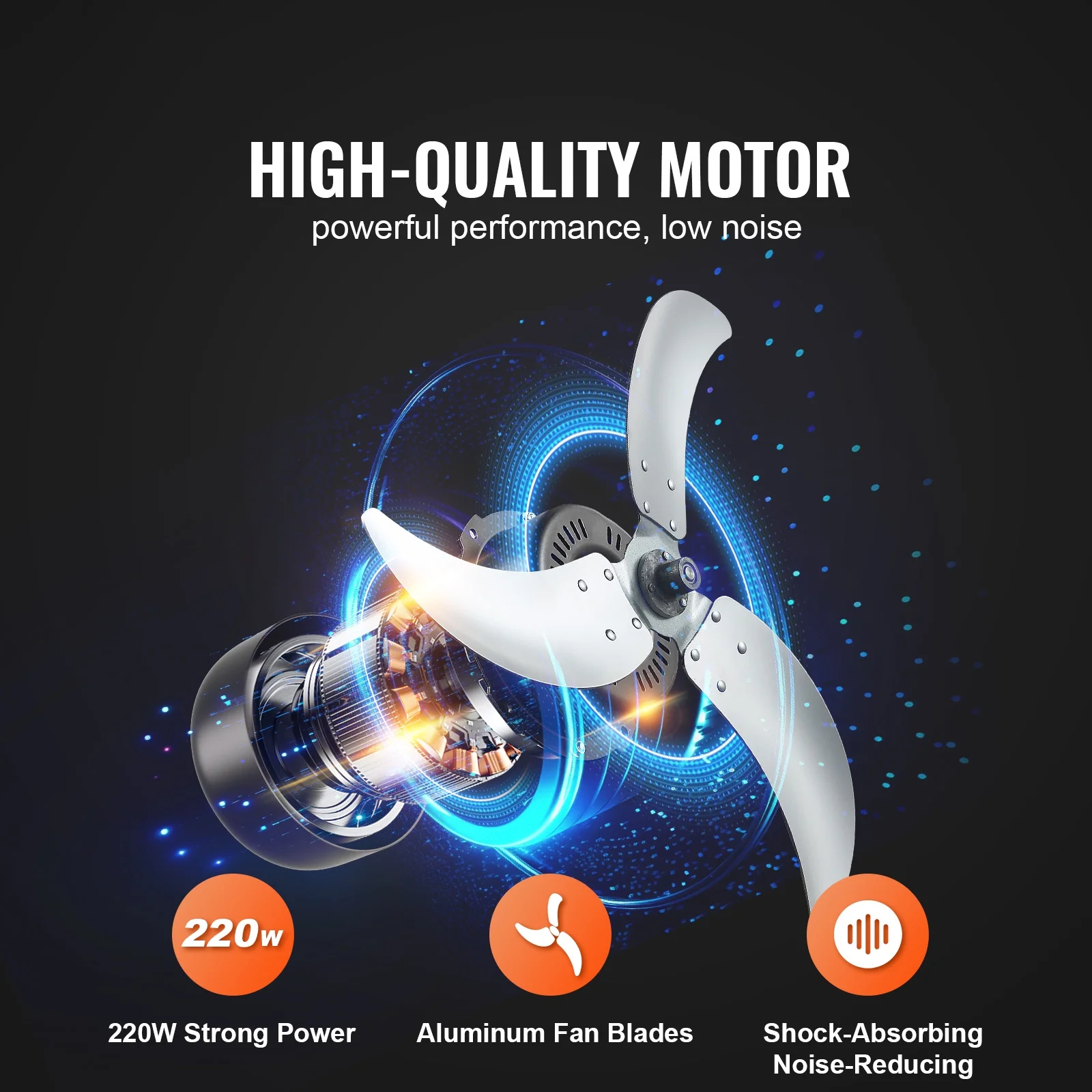 KFFKFF Industrial Drum Fan, 30 Inch with High Speed, 3-Speed 13000CFM, Heavy Duty for Commercial Purposes, 360° Flexible Tilt Mechanism, Ideal for Warehouse, Workshop, Factory, and Basement - Image 6