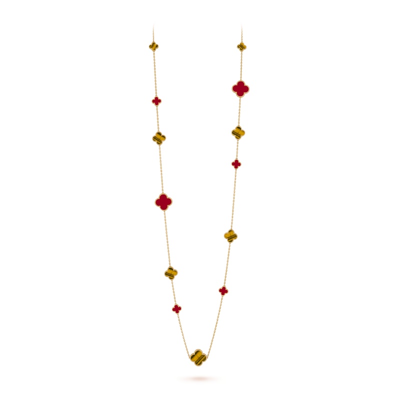Replicate Magic Alhambra long necklace, 16 motifs(1:1 replica) - Original Replica Club