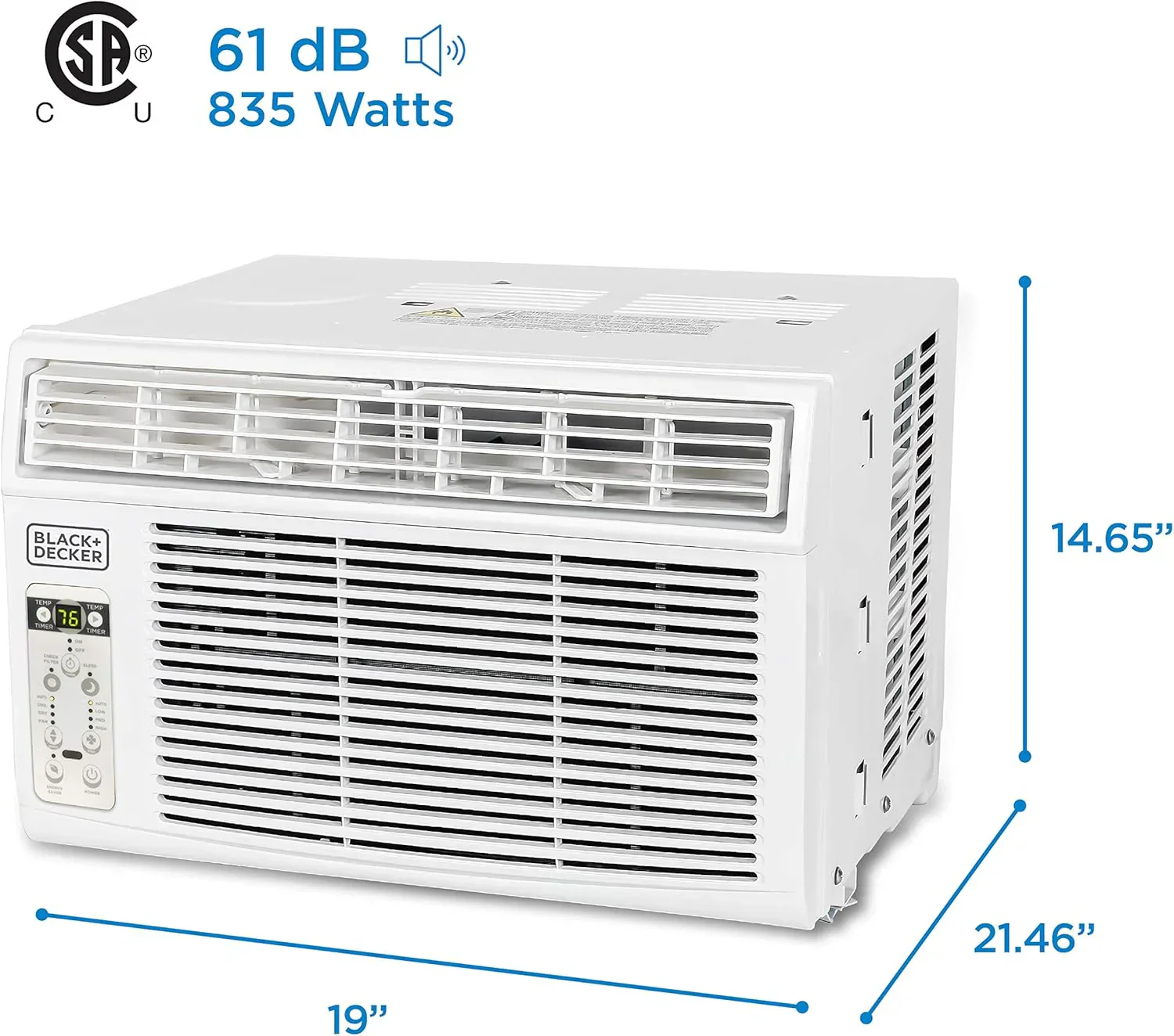 BLACK+DECKER Window Air Conditioner 5000 BTU Cools Up to 150 Square Feet AC Mechanical Controls