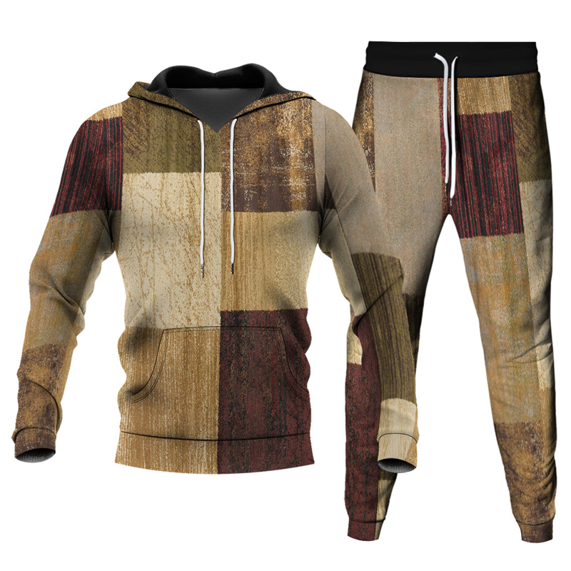 Men's Personalized Printed Hoodie Set 027
