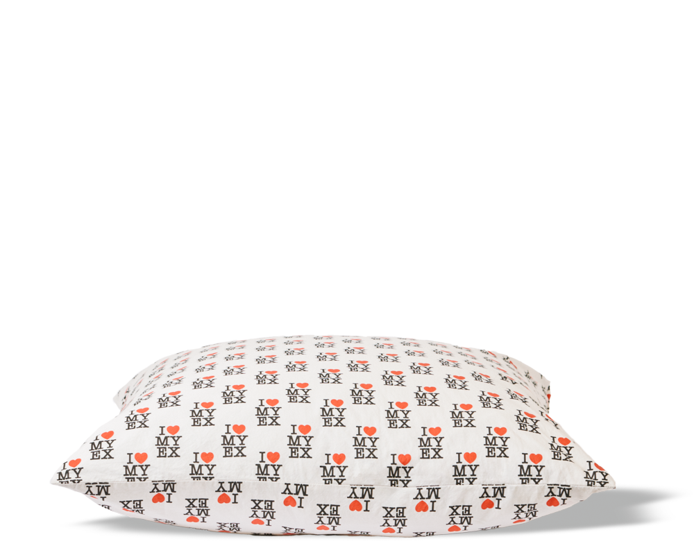 Merci x Carne Bollente - Taie d'oreiller en percale de coton - I Love My Ex