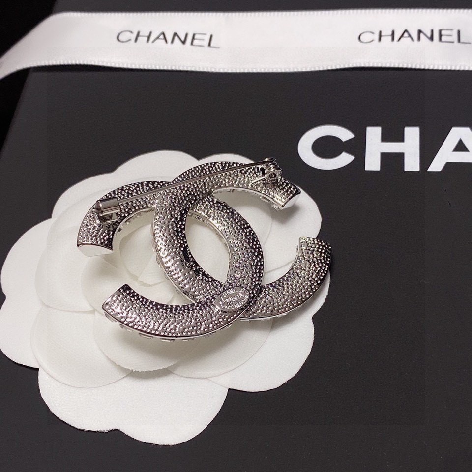Chanel Rectangular Rhinestone CC Brooch - Original Replica Club