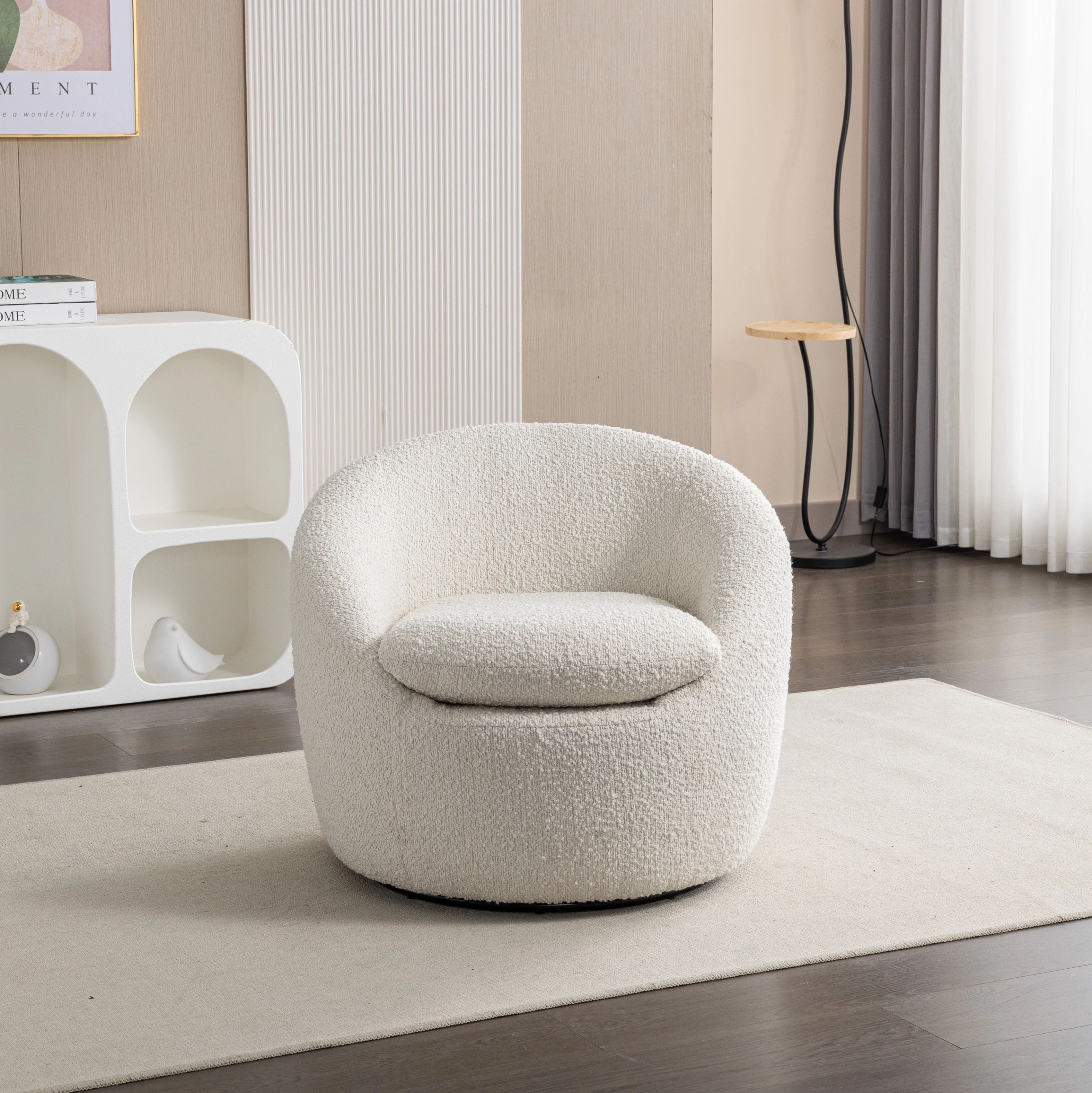 Roundhill Furniture Winnie Modern Barrel Chair, 360- Swivel - Image 32