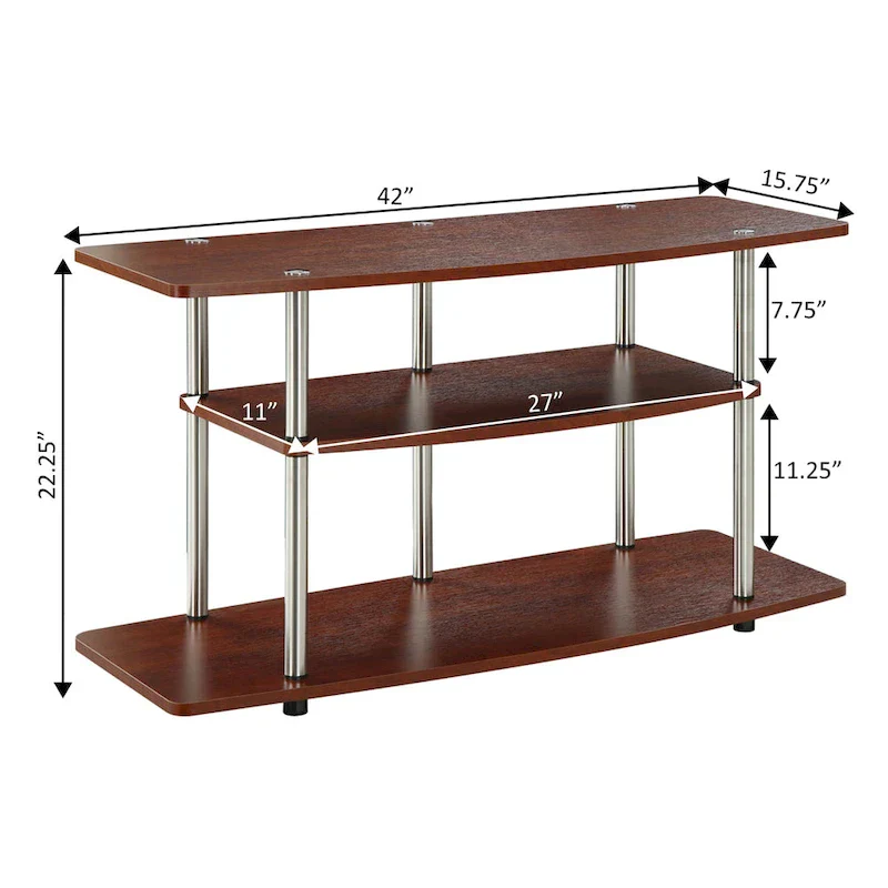 Convenience Concepts Designs2Go Tool-Free 3-Tier Wide TV Stand