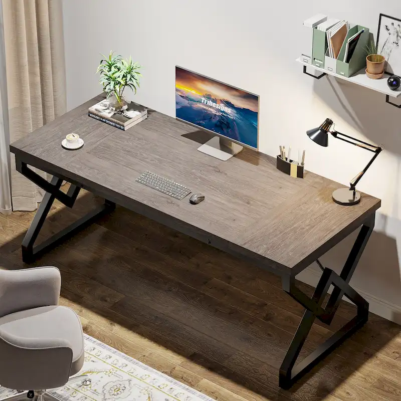 63-Inch Spacious Executive Desk for Home Office Use