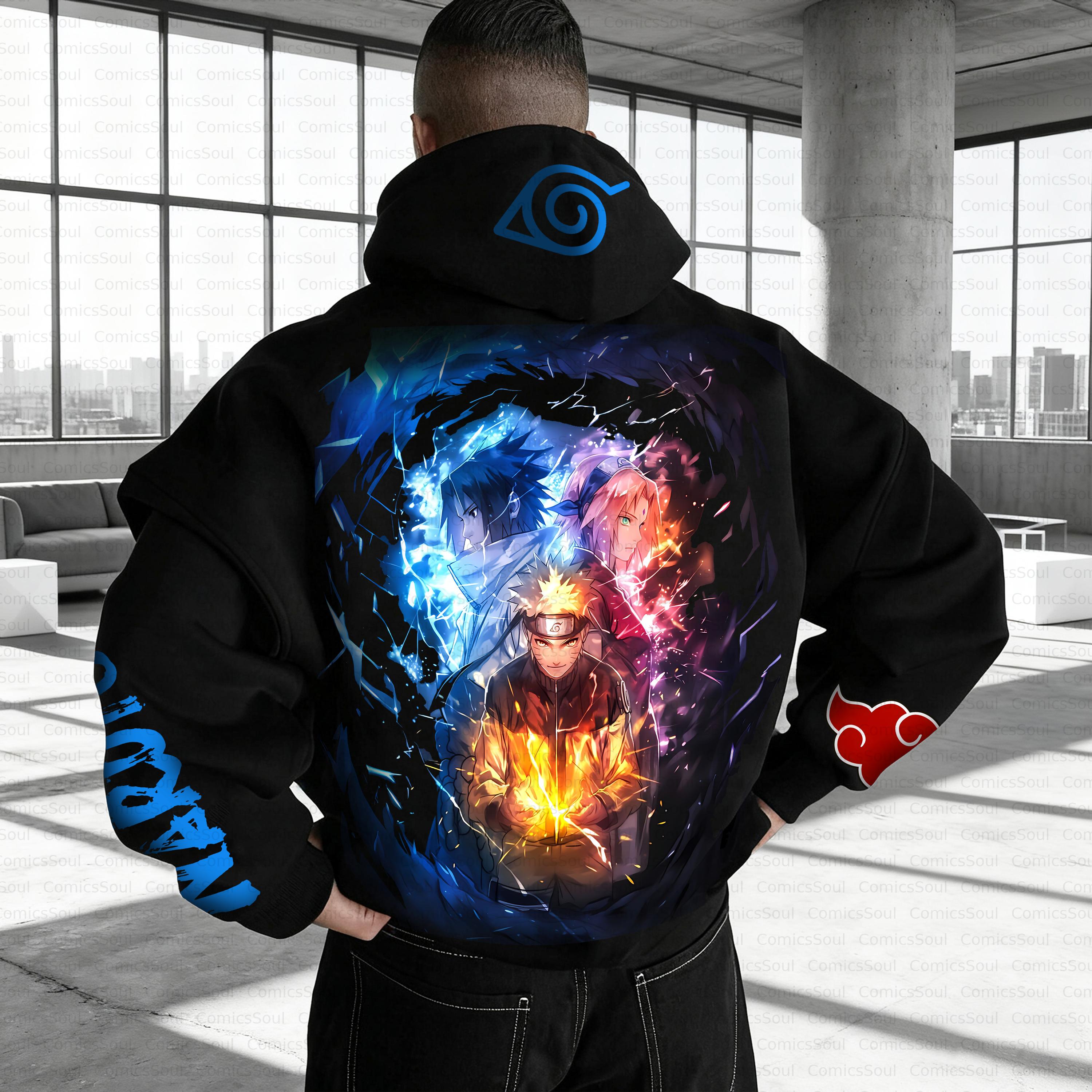 Unisex Anime Inspired Vintage Plush Hoodie