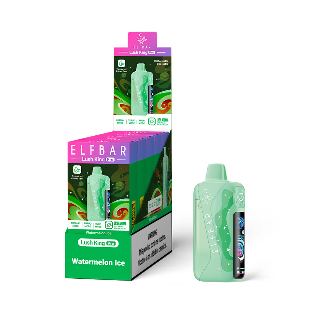 ELFBAR Lush King Pro cigarette électronique jetable rechargeable (toutes les saveurs)