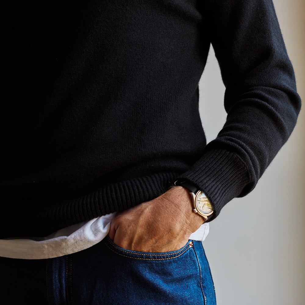 Merci - Pull Sweat Man en cachemire - Noir