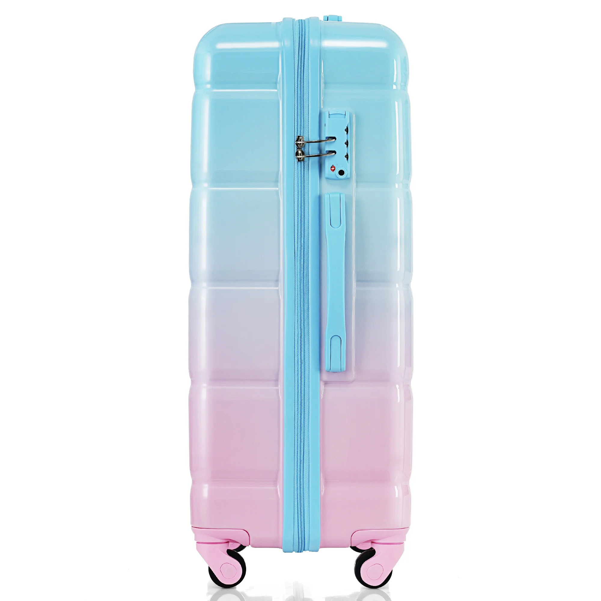 PAPROOS 3-Piece Luggage Set (20''/24''/28''), Hardshell Lightweight Suitcase with USB Port and Side Hooks, Travel Luggage with TSA-Lock, Hardside Rolling Luggage for School, Travel, Pink - Image 34