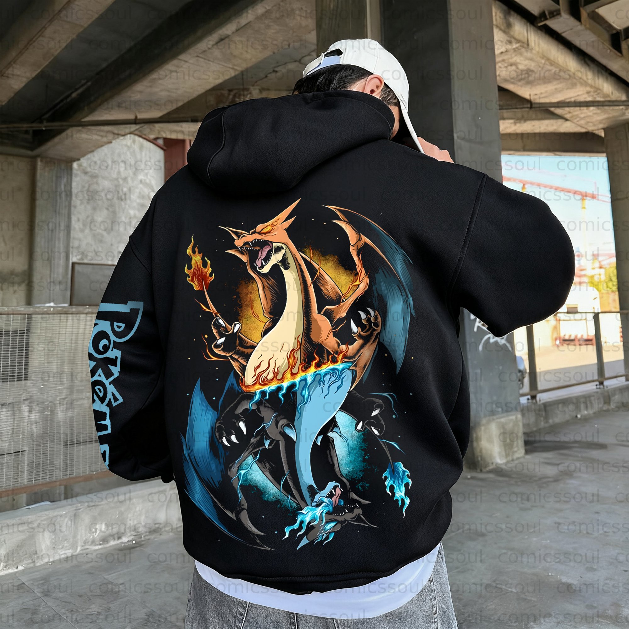 Unisex Anime Graphic Streetwear Wintage Plush Hoodie