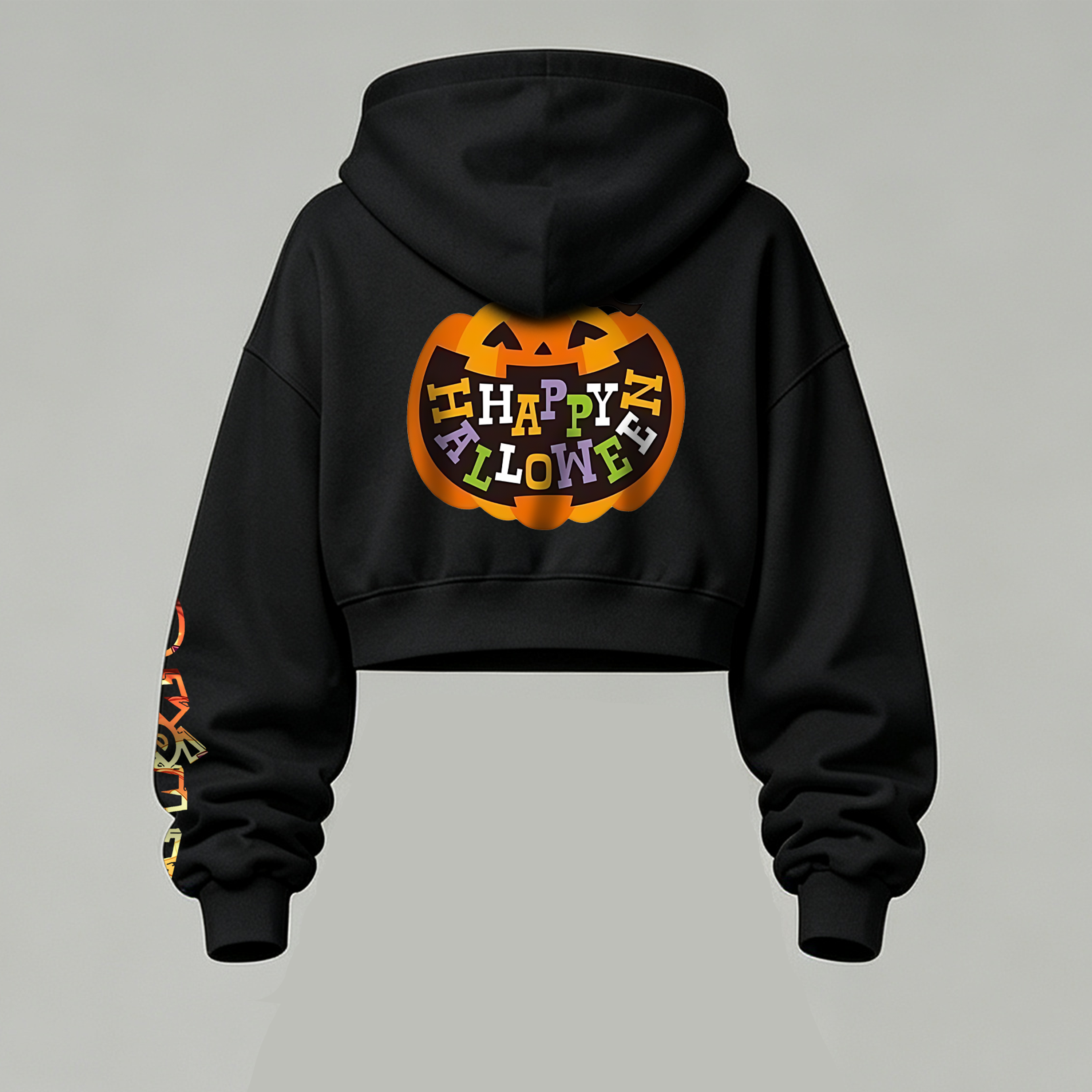 Pokémon Halloween Series Cropped Long Sleeve Hoodie & High Waist Jogger Pants Two Piece TeeThreads Sustain the Scene with Custom Apparel