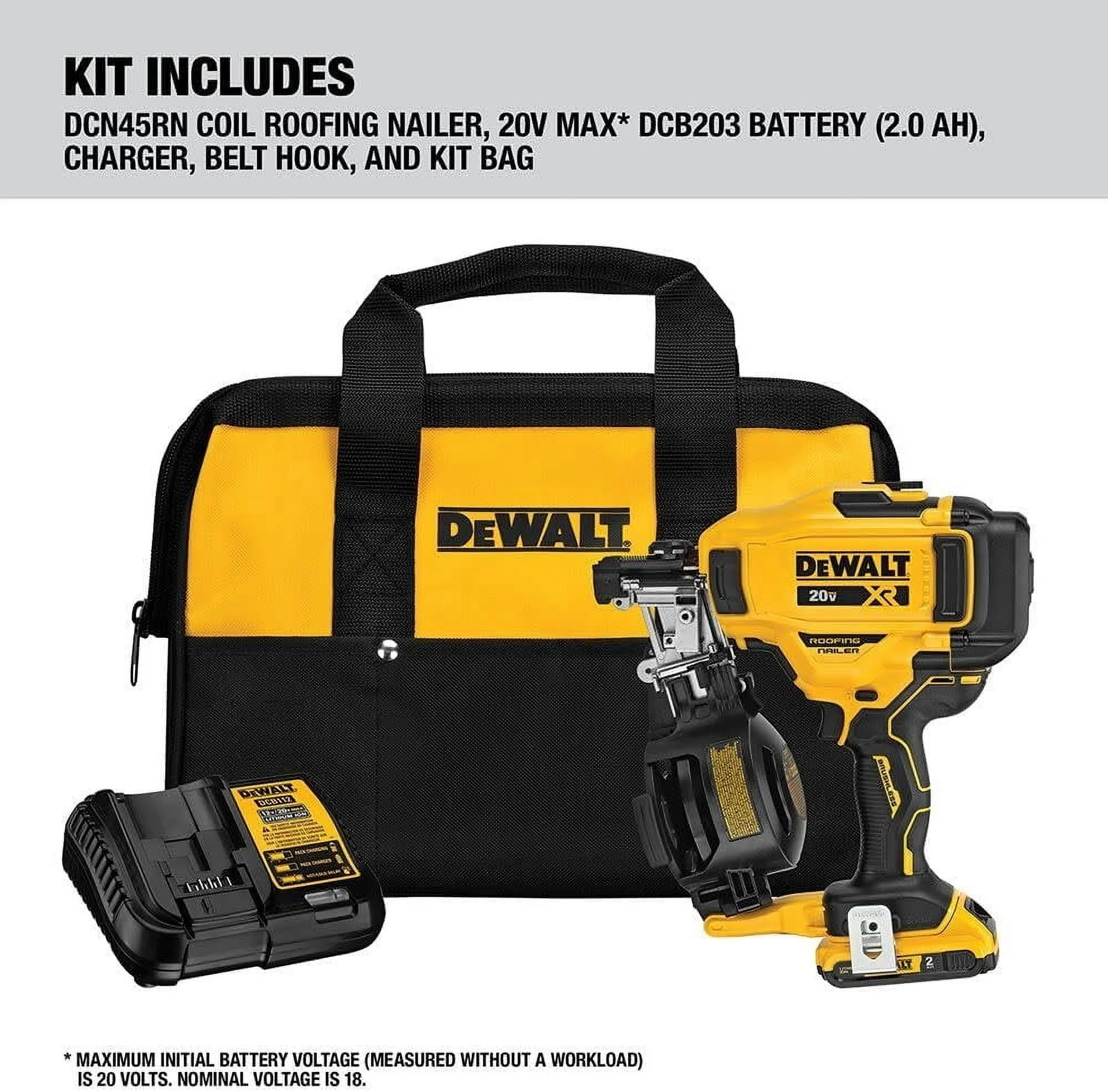 Dewalt 20V Max 15 Cordless Coil Roofing Nailer Kit - Image 6