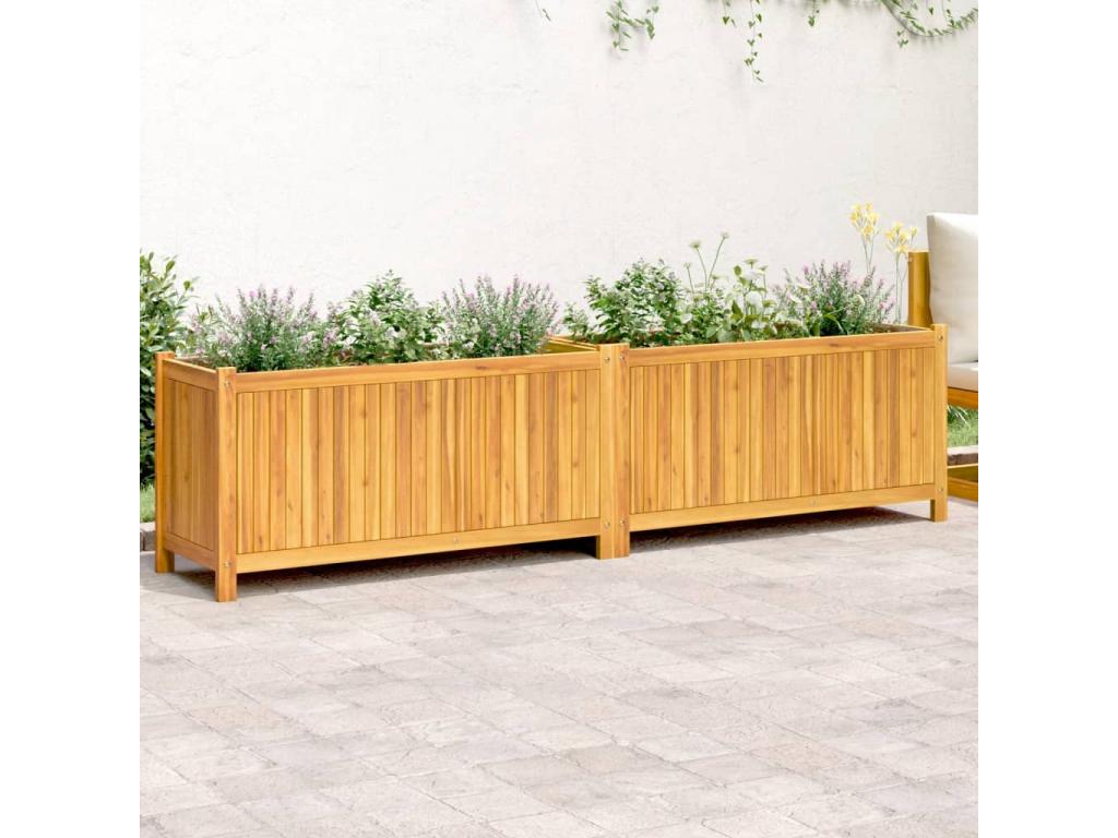 Decoratodo con forro madera maciza de acacia 199x38,5x50 cm