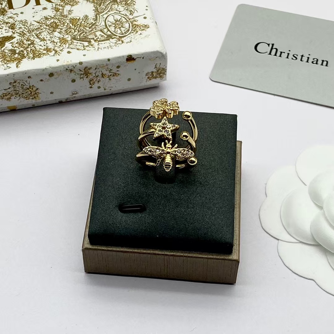 Dior Star Bee Clover Stacking Rings - 3 Pieces - Original Replica Club