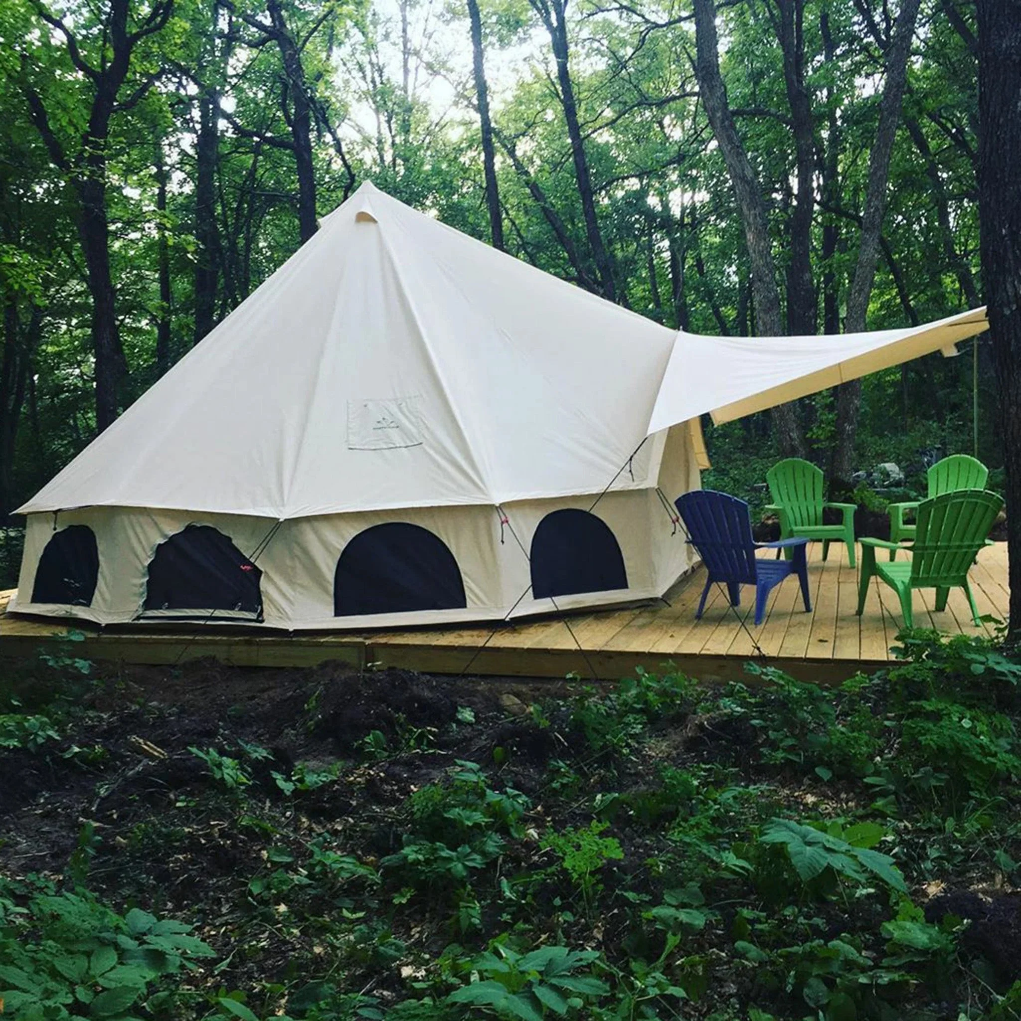 White Duck Outdoors Regatta Bell Tent Awning, Desert Red, 10 ft - Complete Canopy With Poles - Image 17 White Duck Outdoors Regatta Bell Tent Awning, Desert Red, 10 ft - Complete Canopy With Poles - Image 17