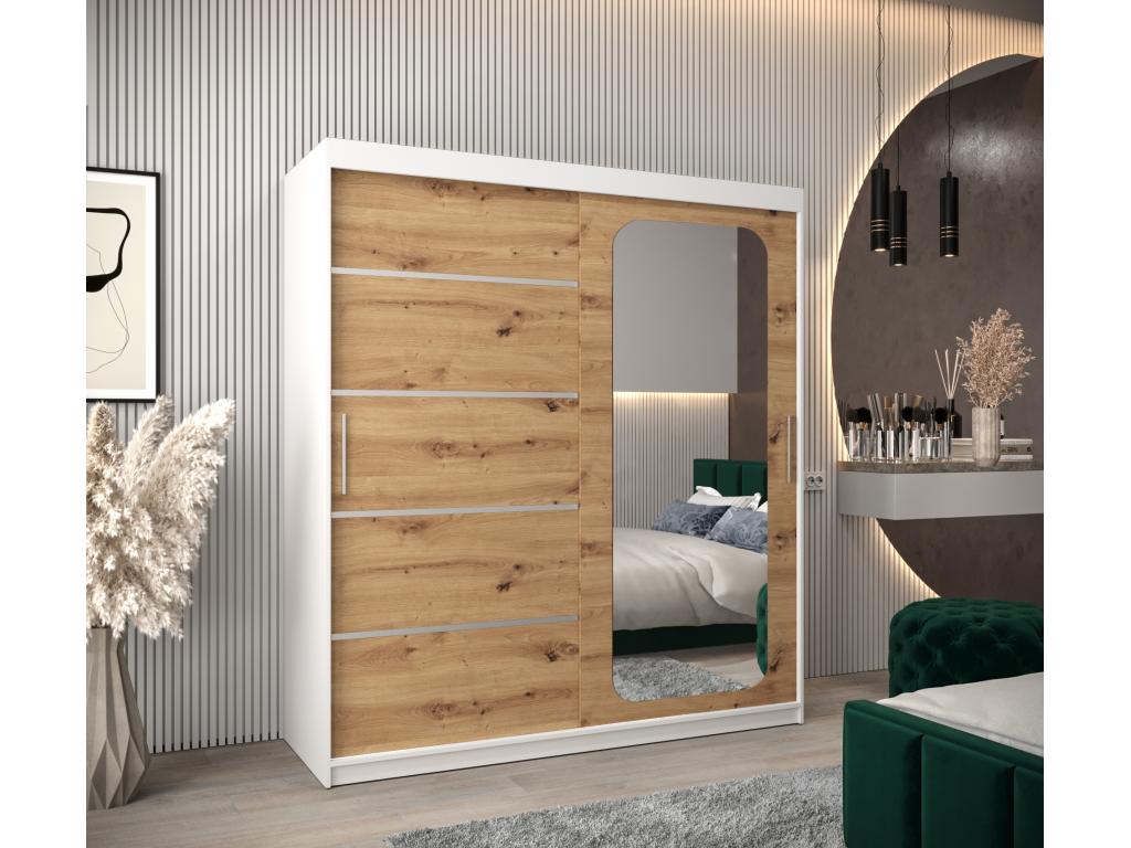 ARMARIO Nestleare V2 DE PUERTAS CORREDERAS 200/180/62 2 puertas blanco/artisan