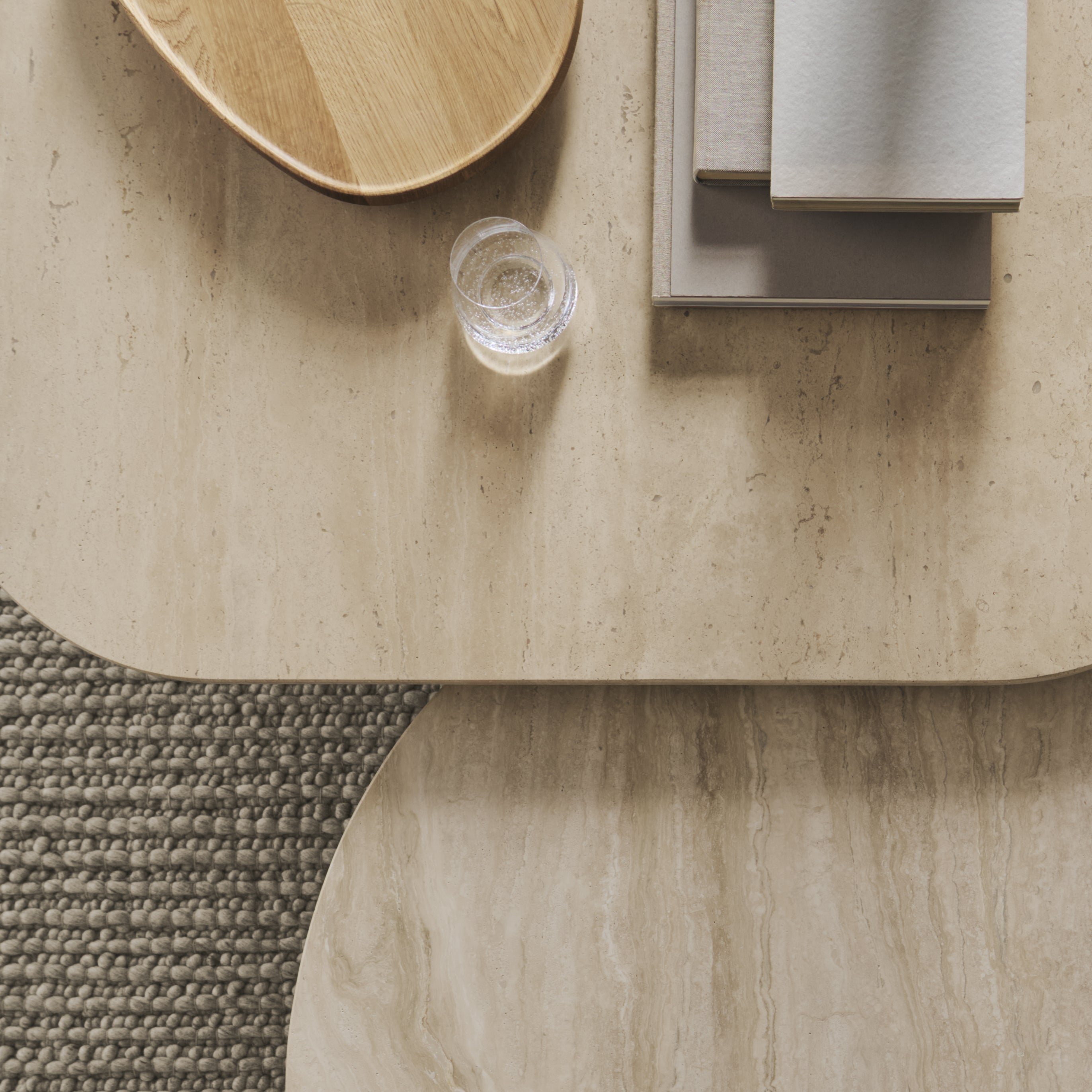 Bolia Eida Salontafel - H 28 x Ø 90 cm - Travertijn