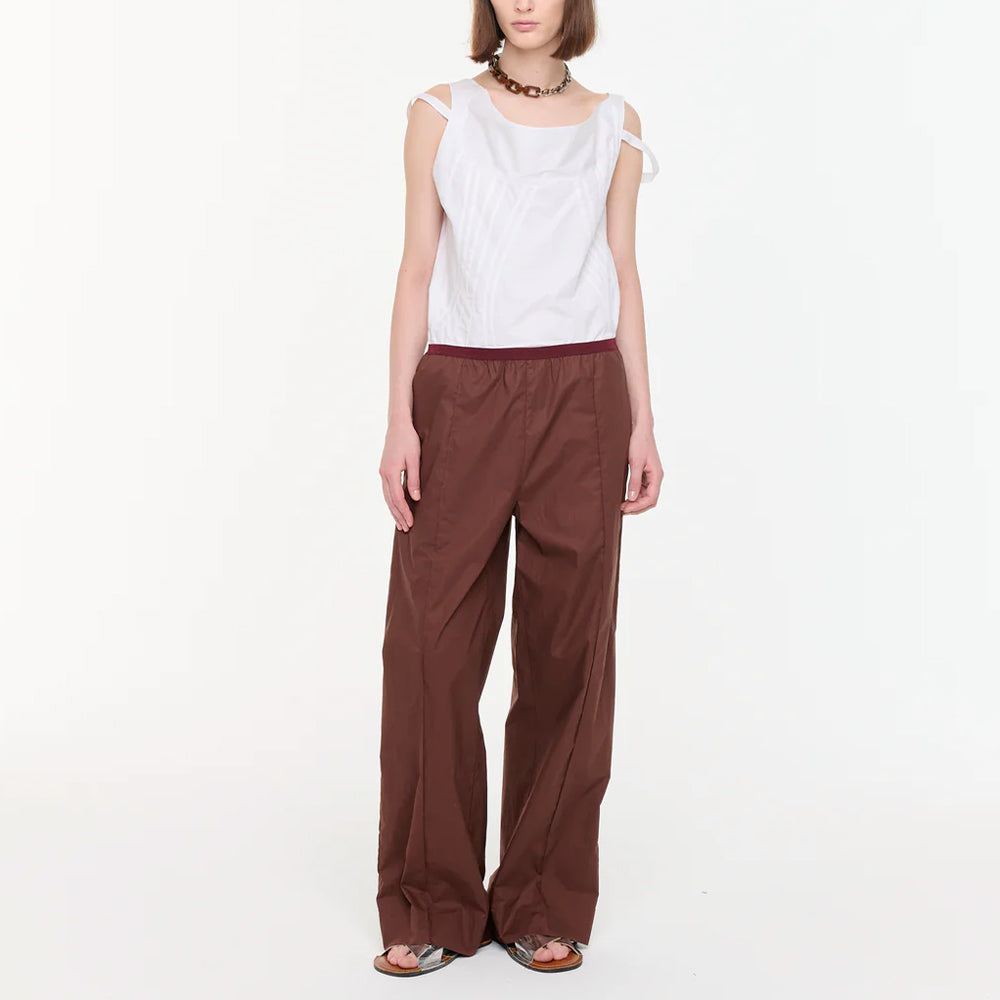PLAN C - Pantalon Wide Leg - Café