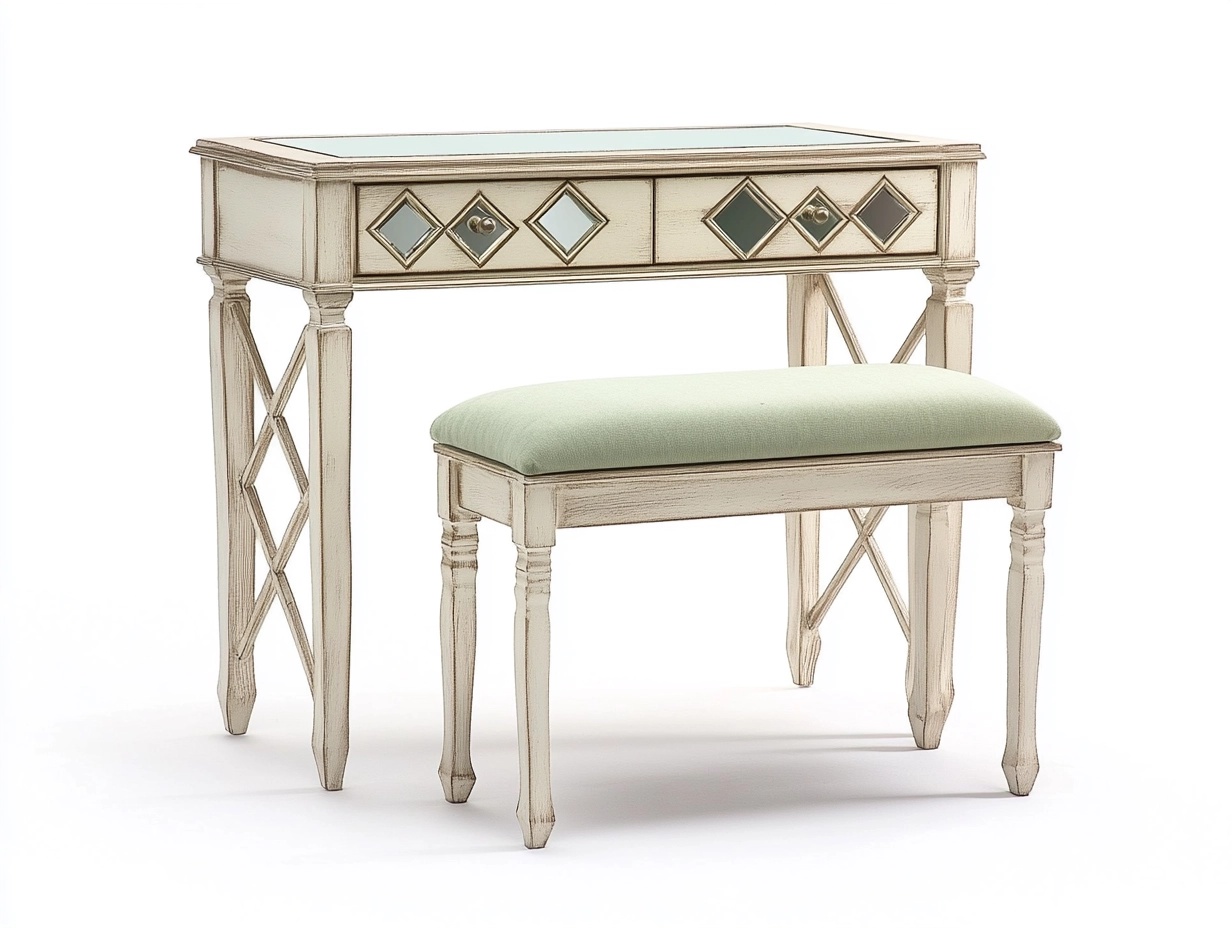 Armario de madera blanco con puertas y estantes