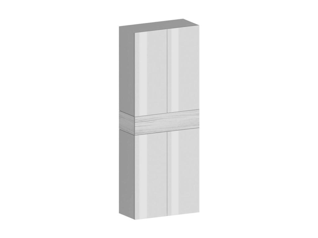 Zapatero Nestleano - zapatero que ahorra espacio con 5 puertas - armario de entrada multifuncional - 76x38h200 cm - efecto alerce blanco