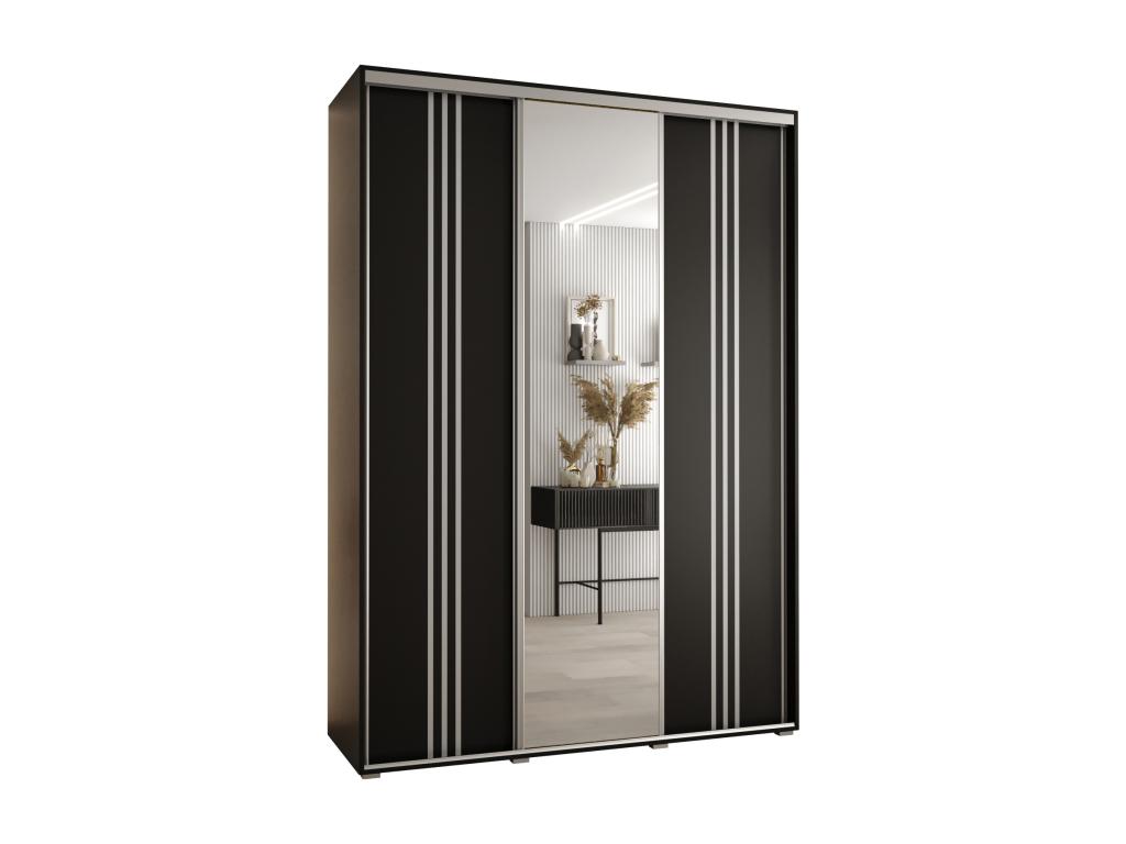 ARMARIO Homelyvo 7 DE PUERTAS CORREDERAS 235 - 2/170/45 3 puertas Negro/Negro/Plata